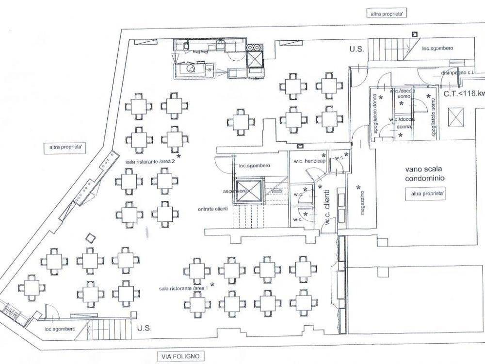 Planimetria — vendita Palazzina commerciale con Canne Fumarie